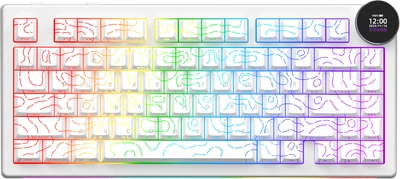 Бездротова механічна клавіатура Ajazz AK820 V2 White Peach Switch (AK820-V2-WP-S-W)