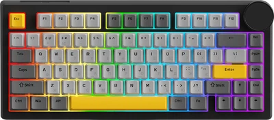 Бездротова механічна клавіатура Ajazz AK820 V2 Coconut Flake Switch (AK820-V2-CF-BGY)