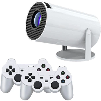 Проєктор H96 MAX F100 LED LCD HD 110AL 16:9 2G/16G Android 12.0 HDMI WiFi BT джойстик 2 шт білий (H96MAX_F100)