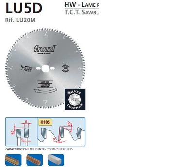 Диск пильный Freud LU5D 2700 420b4,0d30z120 по ПВХ и алюминию