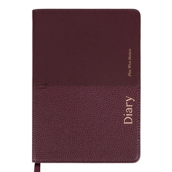 Щоденник діловий Leo Planner Royal А5 датований 2027 твердий бордовий 368 сторінок (252770)