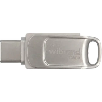 USB флеш накопитель Wibrand 128GB Bee Silver USB 3.2/Type-C (WI3.2TC/BE128TC039S)