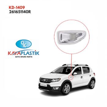 Указатель поворота на крыло белый левый Renault Dokker, Stepway [KAYA] 261651140R