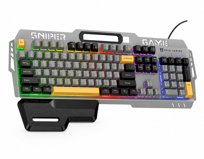 Игровая клавиатура HOCO GM702 с RGB-подсветкой, USB, 104 клавиши, подставка для запястий, кириллка
