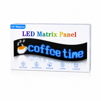 Светодиодная гибкая панель LED Matrix Panel APP 90×19 см RGB с Wi-Fi 10415