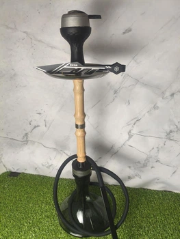 Кальян ATMOS Wood Steel Brown — 65 см, нержавеющая сталь, дерево, полный комплект