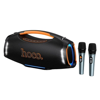 Портативна колонка система караоке Bluetooth Hoco HT4 Pro Wave з 2-ма мікрофонами 370W Black