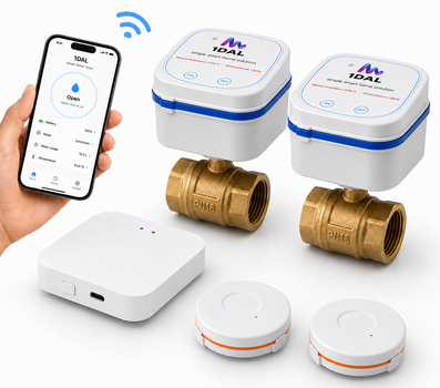 Беспроводная система защиты от протечки воды 1DAL | Умный комплект антипотопа MaxKit 3/4" (MXKT34)