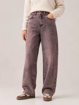 Женские демисезонные джинсы Baggy коричневые (N7424-1) 26