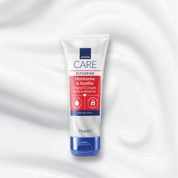 Крем для рук з гліцерином та мигдальною олією Care Avon 75 мл