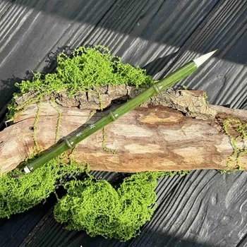 Кисть зелёный бамбук для живописи и каллиграфии Коза+колонок 2.5см