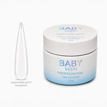 Жидкий гель Baby Moon Liquid Builder Gel для укрепления и моделирования ногтей, 15 мл № 01 ( 5905123011436 )