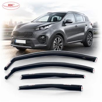Дефлектори вікон вітровики HIC для Kia Sportage 2015-2021 Вставні (K44-IN)
