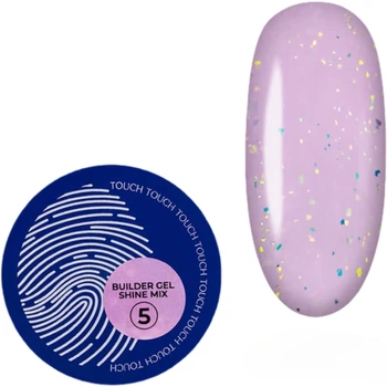 TOUCH Builder Gel Shine Mix 05 Камуфлюючий будівельний гель, 15 мл