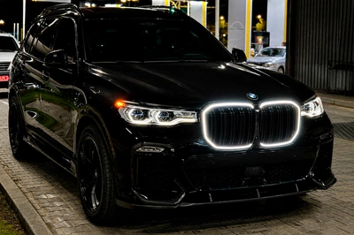 Ніздрі M-Look LED (2019-2022, чорний глянцевий) для BMW X7 G07 2019- рр