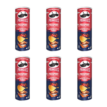 Набор Чипсы 6шт Pringles Passport Flavours Chinese Style Sweet & Sticky Wings 165g