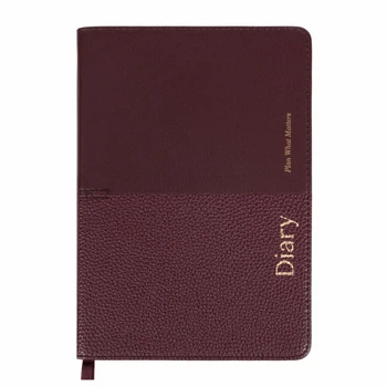 Ежедневник Leo Planner "Royal" 2027 A5 184 листов комбинированный бордовый с обрезом в тон обложки (252770)