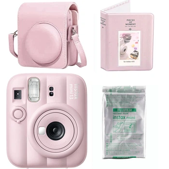 Набір камера Fujifilm Instax Mini 13 Candy Pink, Фотопапір 10шт, Чохол, Фотоальбом 64 фото Рожевий (Подарункове пакування)