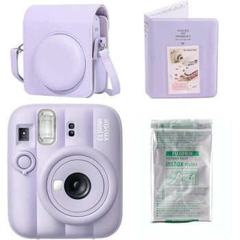 Набір камера Fujifilm Instax Mini 13 Dreamy Purple, Фотопапір 10шт, Чохол, Фотоальбом 64 фото Фіолетовий (Подарункове пакування)