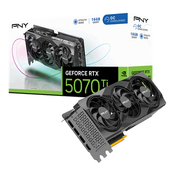 Видеокарта PNY GeForce RTX5070 Ti GAMING OC TRIPLE FAN 16G (VCG5070T16TFXPB1-O)