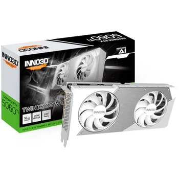 Видеокарта Inno3D GeForce RTX5060 Ti Twin X2 OC WHITE 16G (N506T2-16D7X-191073W)