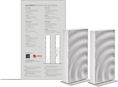 Маршрутизатор Acer Wave 7 FF.G2UTA.002 Wi-Fi 7 Белый (102203193)