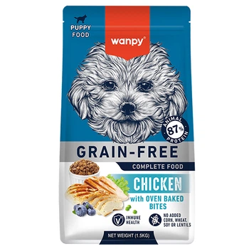 Сухой корм Wanpy Puppy Grain Free Chicken Сухой беззерновой корм с курицей для щенков всех пород 1,5 кг (6927749823049)