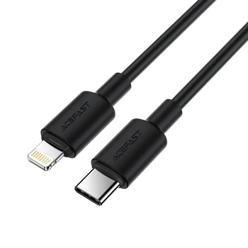 Кабель ACEFAST C25-01 USB-C to L silicone charging data cable Black