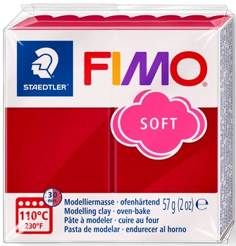 Маса для ліплення Fimo Soft Вишнева 57 г (8020-26) (4006608809515)