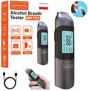 Alkomat profesjonalny bezustnikowy Zenwire USB-C MR702 (5904507521875)