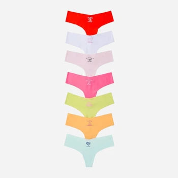 Набір трусиків танга жіночих Victoria's Secret 435267703 2XL 7 шт Яскравий мікс (1162138815)