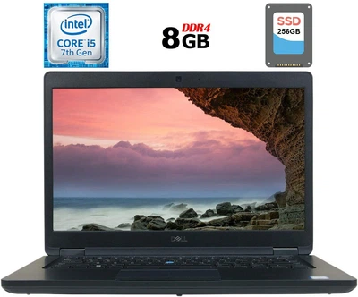 Ноутбук Dell Latitude 5490 / 14"/Core i5-7300U (2 (4) ядра по 2.6 - 3.5 GHz) / 8 GB DDR4 / 250 GB SSD /HD Graphics 620 /WebCam /Win 10 б/у