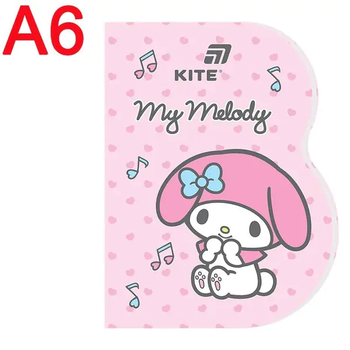 Блокнот А6, 60 сторінок в клітинку, обкладинка картон м'який My Melody HK26-223-3 Kite