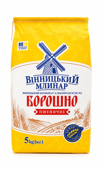 Борошно пшеничне "Вінницький Млинар", 5 кг
