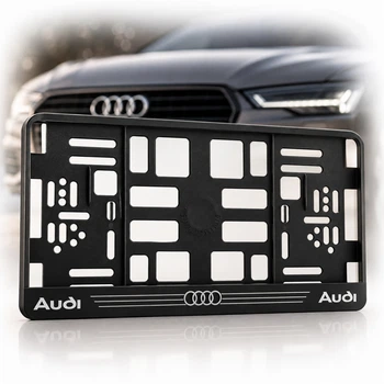 Рамка номера Audi Тип 2 під Американський номер 300х150 мм Кольоровий Логотип