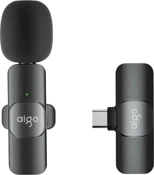 Микрофон Aigo S28 петличный беспроводной с шумоподавлением