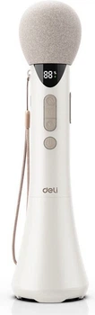 Усилитель Deli 12Вт ручной микрофонный для учителей, беспроводной Bluetooth, бежевый