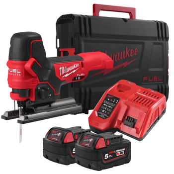 Пила лобзиковая аккумуляторная бесщёточная MILWAUKEE, M18 FBJS-502X (ЗУ, 2х5Ач, HDкейс)