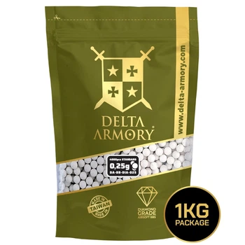 Страйкбольні кульки Delta Armory Diamond 0.25 г, 4000 шт., White