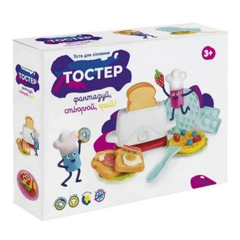 Набор для детской лепки "Тостер", 4 баночки с тестом для лепки (TS01091996302291)