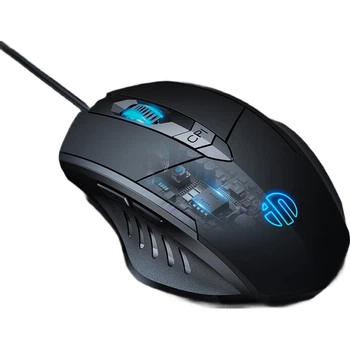 Проводная игровая мышь INPHIC W1 с макронастройкой, эргономичная, тихая, для дома, офиса, ноутбука, настольного компьютера, USB, универсальная, черная.