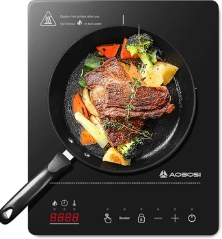 Индукционная варочная панель Aobosi с портативным ультратонким корпусом (32*26*4,2) 2000 Вт UK-FS-IC015F-SV