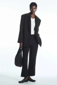 Штани жіночі COS high-waisted pintucked trousers 1211150001 XS Чорний