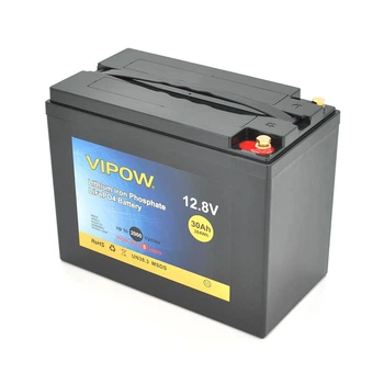 Аккумуляторная батарея Vipow YG17553 LiFePO4 12,8V 30Ah с вбудованою ВМS платою 25A (225x120x175), 4.5 kg