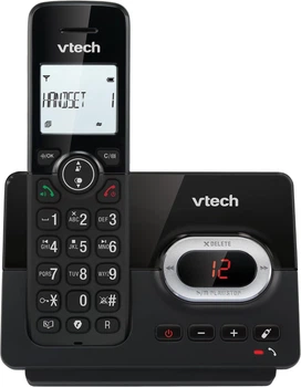 Беспроводной телефон VTech CS2050 черный цифровой автоответчик блокировка нежелательных звонков (до 30 номеров в черном списке) - Уценка