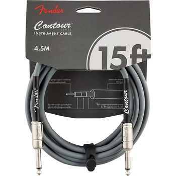 Кабель інструментальний FENDER CABLE CONTOUR SERIES 15' INCA SILVER (301296)