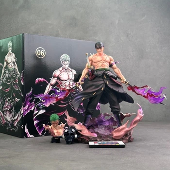 Аніме фігурка Ван Піс, One Piece, Roronoa Zoro, Ророноа Зоро, не рухома з підсвічуванням, 28 см (OP 0176)
