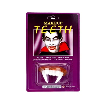 Карнавальные накладные клыки вампира Halloween 6 см 19406-026
