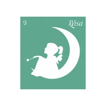 Многоразовый трафарет Rosa 3625109 самоклеющийся, №09, 9х10 см, серия "Love"