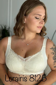 Топ-бюстгальтер с кружевом 8125 Lora Iris молочный 85C